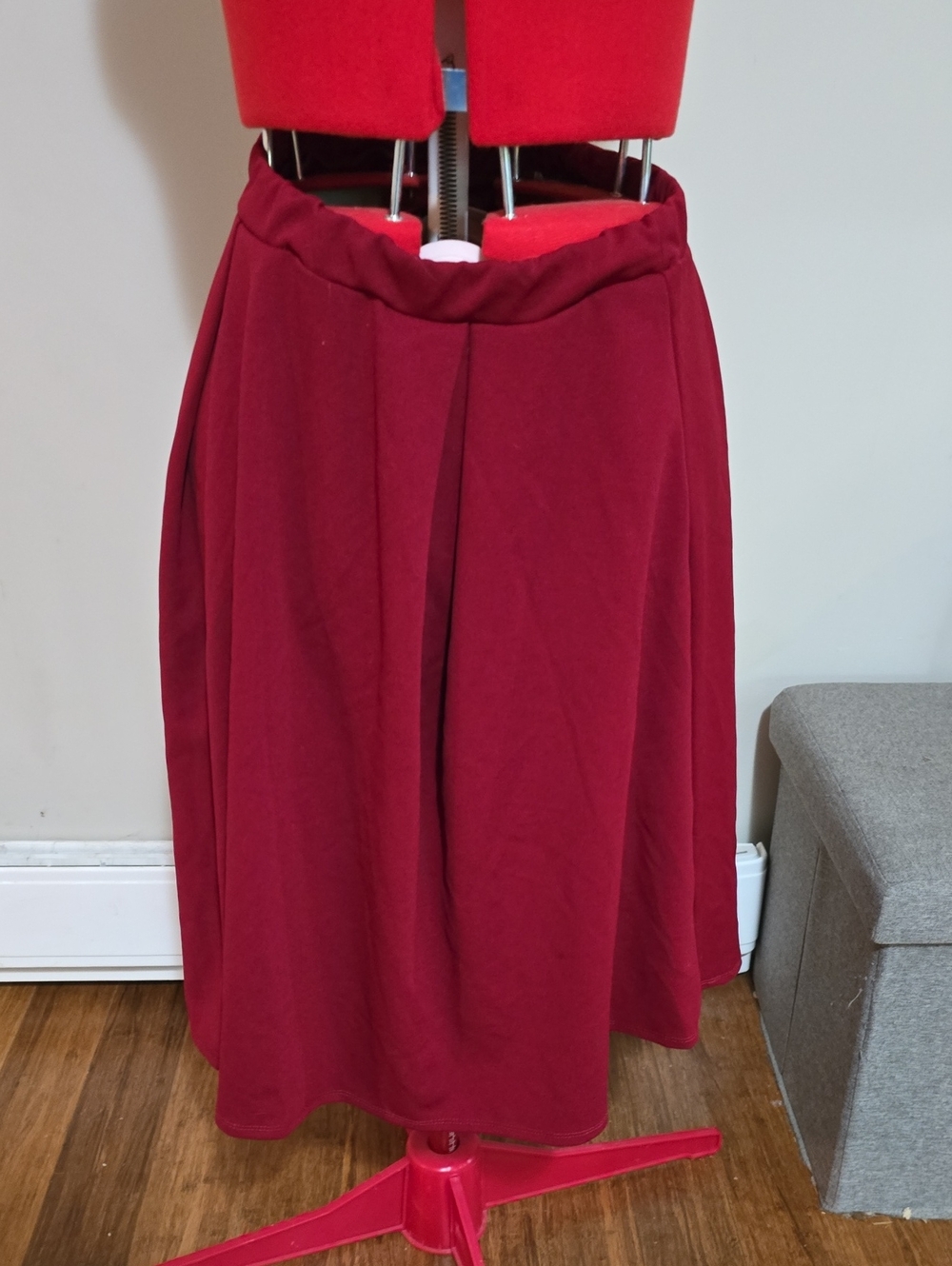 Faith and Joy Burgundy Circle Skirt
